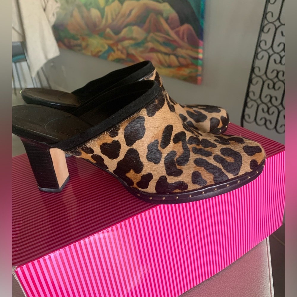 Cole Haan Cheetah Print Mules 7